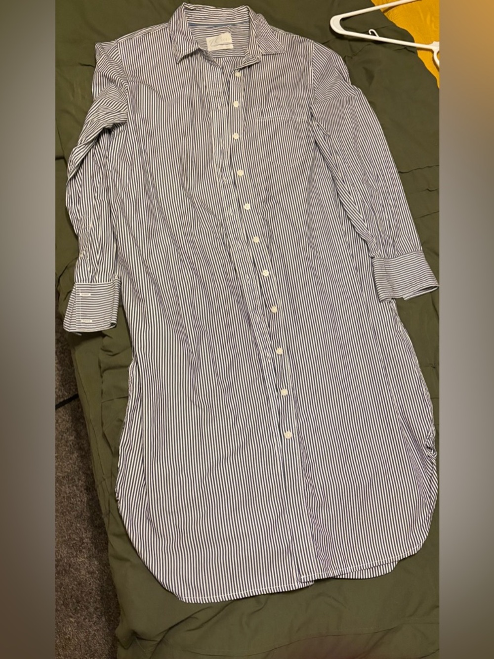 J.Crew Striped Button-Down Shirt Dress with Belt -